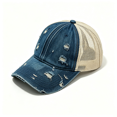 High Profile 6 Panel Trucker Cap featuring cotton fabric ideal for outdoor activities casual fashion and team branding