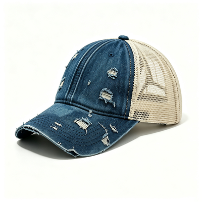High Profile 6 Panel Trucker Cap featuring cotton fabric ideal for outdoor activities casual fashion and team branding