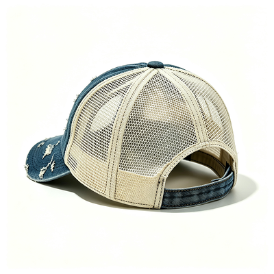High Profile 6 Panel Trucker Cap featuring cotton fabric ideal for outdoor activities casual fashion and team branding