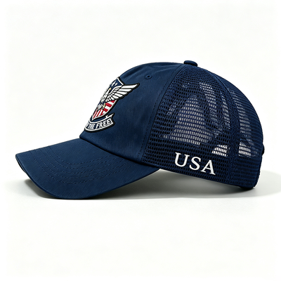 Trucker Snapback Trucker Cap Customize Eyelets Adjustable Mesh Back Hat Perfect for Outdoor Activities Casual Wear and Events
