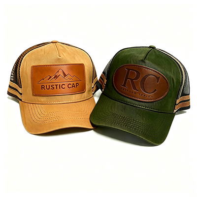 6 Panel Constructed Trucker Mesh Cap Featuring Breathable Mesh Back Adjustable Snap Closure Ideal for Events and Uniforms