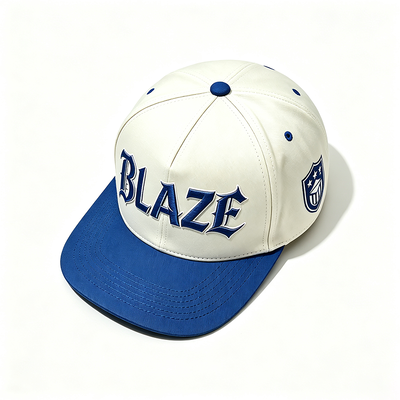 High Durability Flat Brim Snapback Hats Customized Logo in Royal Blue or Any Colors Ideal for Corporate Events Promotions and Team Uniforms