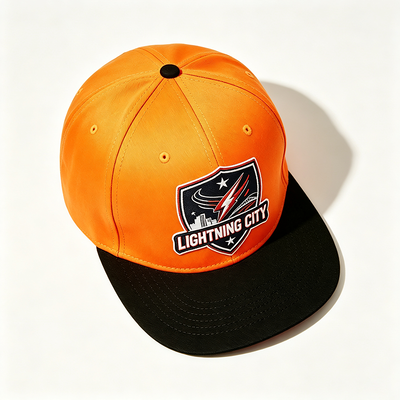 Orange snapback caps flat visor snapback hats in assorted colors perfect for bulk purchase and customization