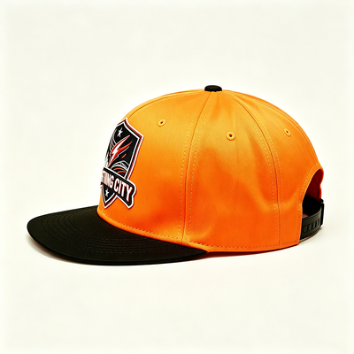 Orange snapback caps flat visor snapback hats in assorted colors perfect for bulk purchase and customization