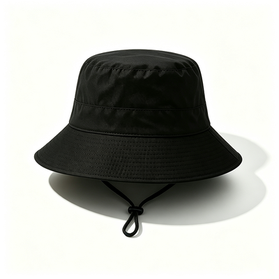 Recycled Sustainable Materials Fisherman Bucket Hat with 100% Cotton Lining and Wide Brim Sun Protection