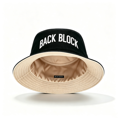 100% Cotton Recycled Fabric Fisherman Bucket Hat with One Size Crown for Outdoor Sun Protection