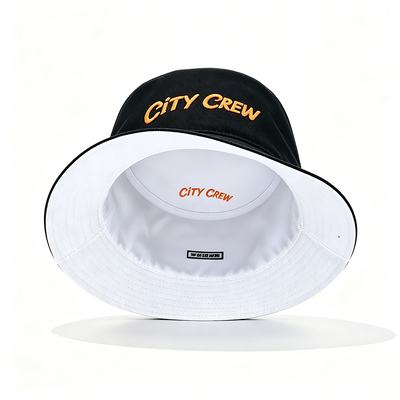 100% Cotton Recycled Fabric Fisherman Bucket Hat with One Size Crown for Outdoor Sun Protection
