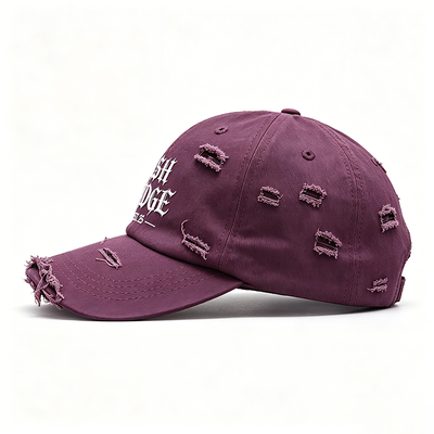 Distressed Breathable Lightweight Sports Dad Hat Raised Embroidery Hand Washable Ideal for Casual Wear Outdoor Enthusiasts