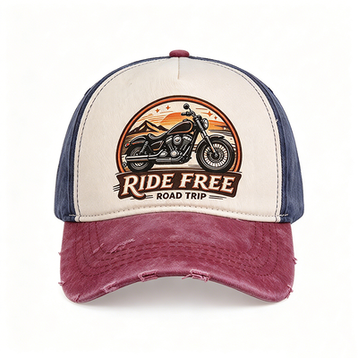 Distressed Color Block Dad Hat 100 Percent Cotton Twill Fabric Printed Graphic Hand Wash Recommended Comfortable Durable Stylish Headwear