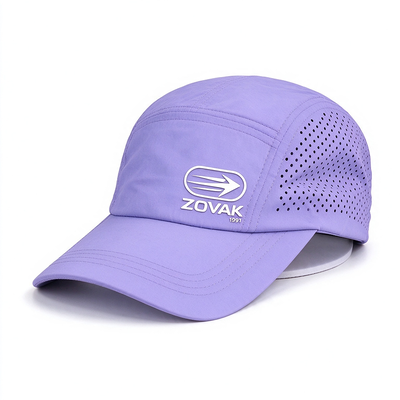 Quick Dry 5 Panel Camper Hat with Sports Mesh Sweatband and Contrast Stitching Five Panel Hat for Summer Outdoor