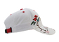 Flowers / Birds Embroidered Baseball Caps , White Cotton Canvas Baseball Hat