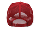 5 panels Trucker Cap Red Customizable With Adjustable For Unisex