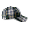 Fashion Checked Six Panel Plaid Baseball Hat / Unisex Baseball Caps With Custom Buckle