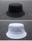 Personalized Solid Black Fisherman Bucket Hat Blank Style Women Use