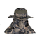 100% Cotton Sun Protection Mens Hiking Boonie Hat With Neck Flap Plush Style