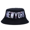 Embroidery New York Style Fisherman Bucket Hat 100% Polyester Fabric