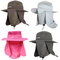Customized Sun Protection Cap With String / Mens Sun Hat With Neck Protector