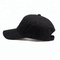 100% Cotton Black Embroidered Baseball Caps For Men Curved Visor Style