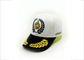 White Sports 6 Panel Embroidery Baseball Hats , Unisex Custom Sized Baseball Caps