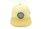 Yellow Flat Brim Snapback Hats Plant Fibre Dry And Breathable Suitable For Summer
