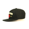 6 Panel Flat Bill Hats , Custom 100% Acrylic Flat Brim Black Gorras Cap,Custom Logo