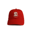 Unisex Red 6 Panel Structured Custom Baseball Hats Sublimation Logo