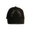 OEM ODM Fashion Rhinestone Baseball Cap , Black Constructed Baseball Hat Metal Buckle