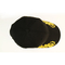 Gold Print On Both Sides Black Sport Cap , 6 Panel Baseball Custom Logo