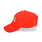 Customized Red 6 Panel Curve Bill Printed Baseball Caps For Girls