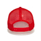 Fashion Unisex Red Mesh Baseball Cap For Summer With Flat Embroidery Logo