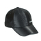 Leather Black 6 Panel Sports Dad Hats Embroidery Pattern Character Style