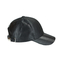 Leather Black 6 Panel Sports Dad Hats Embroidery Pattern Character Style