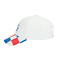 White 6 Panel Dad Hat / Custom Embroidery Logo Printing Bill Metal Bucket Baseball Sport Cap