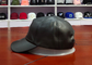 High Quality Leather Fabric Emboss Logo Custom Velcro Closure Baseball Curve Brim Cap