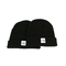 Custom Crochet black beanie knitted winter skull ski cap beanie slouch alpaca hat with patch logo