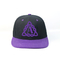Adults Flat Brim Snapback Hats Custom Logo Flat Bill Cap With Plastic Buckle