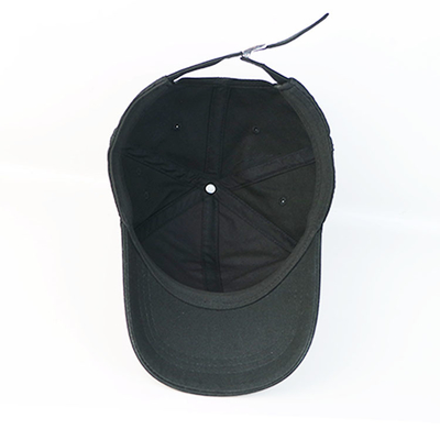 Fashion Cool 100%cotton Customized Black Flat Embroidery logo long strap baseball Hats Caps