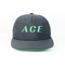 ACE New design Black Flat bill 5panel  Customized printing logo hip hop snapback Hats Caps