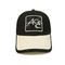 Black Applique Patch Flat Embroidery Men Hip Pop Baseball Cap With Metal Buckle