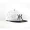 Cool hip hop  white Flat bill  Customized made plastic buckle 3D rubber logo snapback Hats Caps