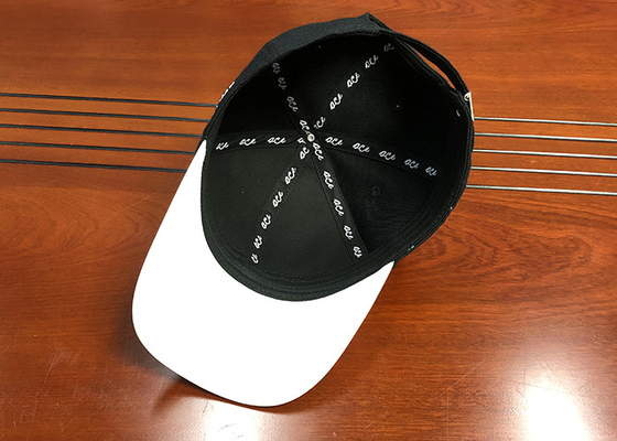 Customize ACE mix color black and white 6panel structured baseball caps hats