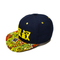 Custom Sublimated Printed Brim Hip Hop Snapback Hat With 3D Embroidery