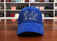 Hot Sales ACE Unisex 5 panels Blue Silk Print Logo With Flat Embroidery Logo on Left Panels Baseball Cap