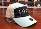OEM Baseball Dad Hats Black And White Soft Printing 1998 Logo Weaving Plastic Buckle