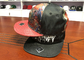 Customized colors special material embroidery logo flat brim snapback hats caps