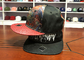Customized colors special material embroidery logo flat brim snapback hats caps