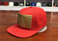 Rivet Chain Personalized Child Snapback Hats Flat Brim 85% Acrylic + 15% Wool