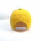 Factory manufacture customized Lemon yellow 5panel logo plastic buckle baseball caps hats