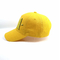 Factory manufacture customized Lemon yellow 5panel logo plastic buckle baseball caps hats