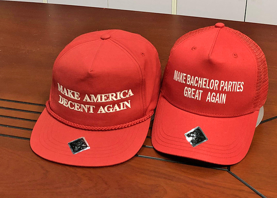 Wholesale cotton twill make America great again red custom logo color baseball hats caps